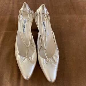 Gold Manolo Blahnik heels